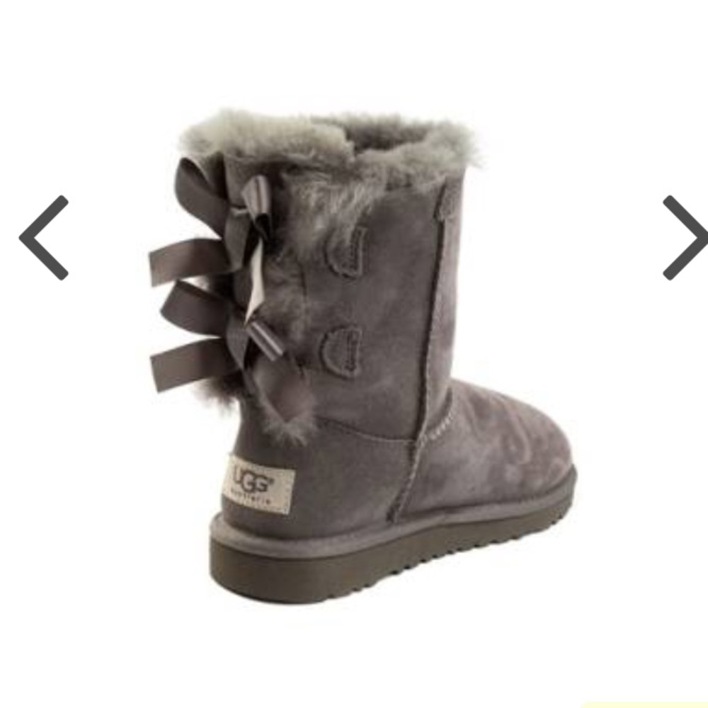 Kids Grey Bailey Bow Uggs